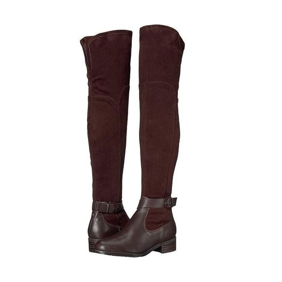 Nine West Womens 5 M Dark Brown Thigh High Riding Boots NIB ZB7 - Picture 2 of 7